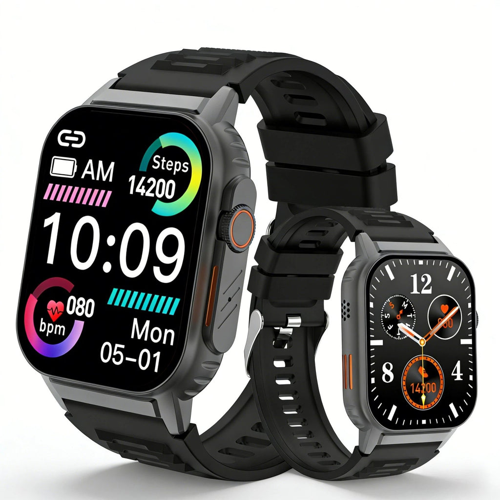 Full-Screen Outdoor Sports Smartwatch with Call Answering & Music Control, AMOLED Touchscreen - Fatouaw watch