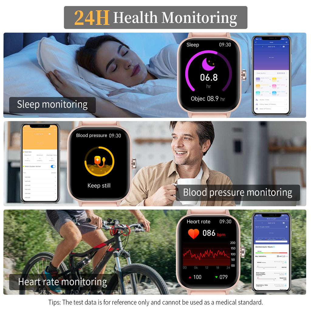 1.84" Sports Smartwatch with Bluetooth Calling and Health Monitoring - Fatouaw watch
