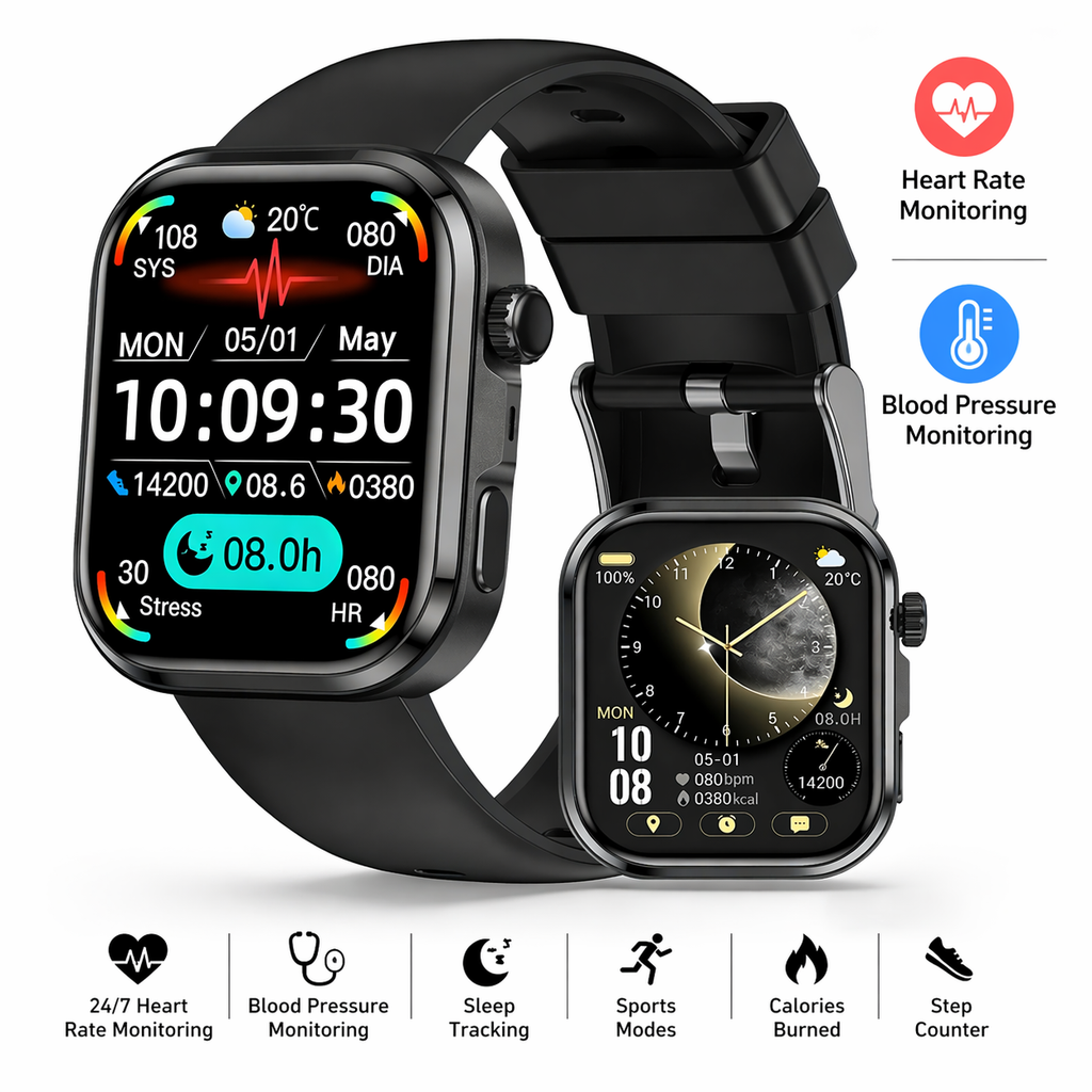 Smartwatch: Long Battery, Multi-Sports, Menstrual Cycle Tracking & More | iOS/Android Compatible