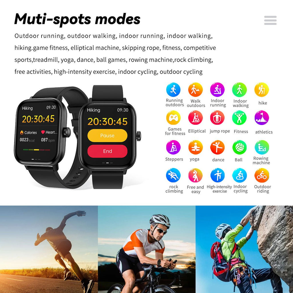 1.84" Sports Smartwatch with Bluetooth Calling and Health Monitoring - Fatouaw watch