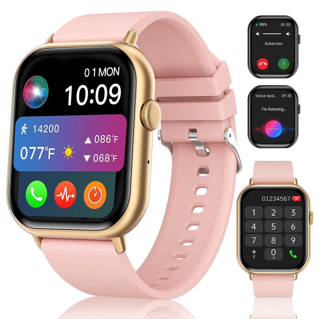 HD Screen Fitness Tracker Smart Watch with Call Function, Blood Pressure & Heart Rate Monitor - Fatouaw watch
