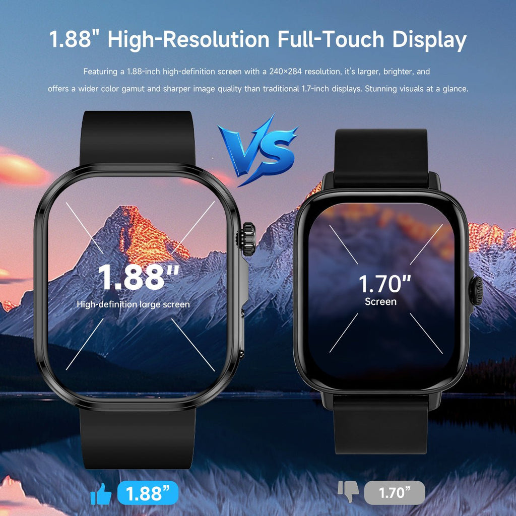 Bluetooth Outdoor Sports Watch with Heart Rate, Sleep, Blood Pressure Monitoring - Fatouaw watch