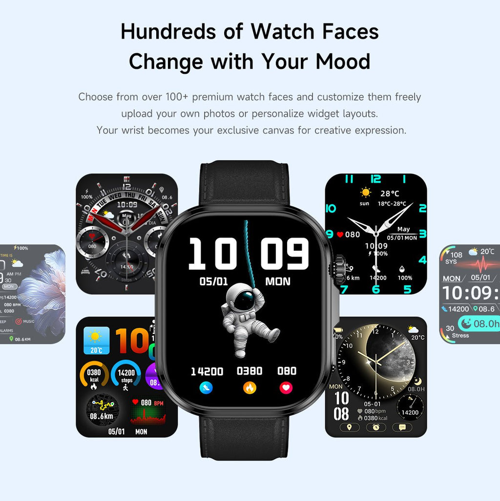 Bluetooth Outdoor Sports Watch with Heart Rate, Sleep, Blood Pressure Monitoring - Fatouaw watch