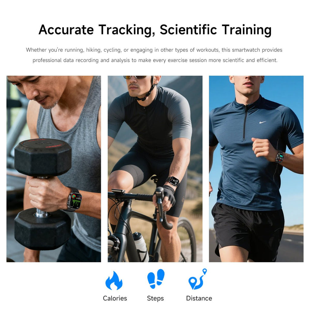Bluetooth Outdoor Sports Watch with Heart Rate, Sleep, Blood Pressure Monitoring - Fatouaw watch