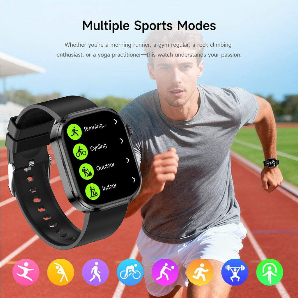 Bluetooth Outdoor Sports Watch with Heart Rate, Sleep, Blood Pressure Monitoring - Fatouaw watch