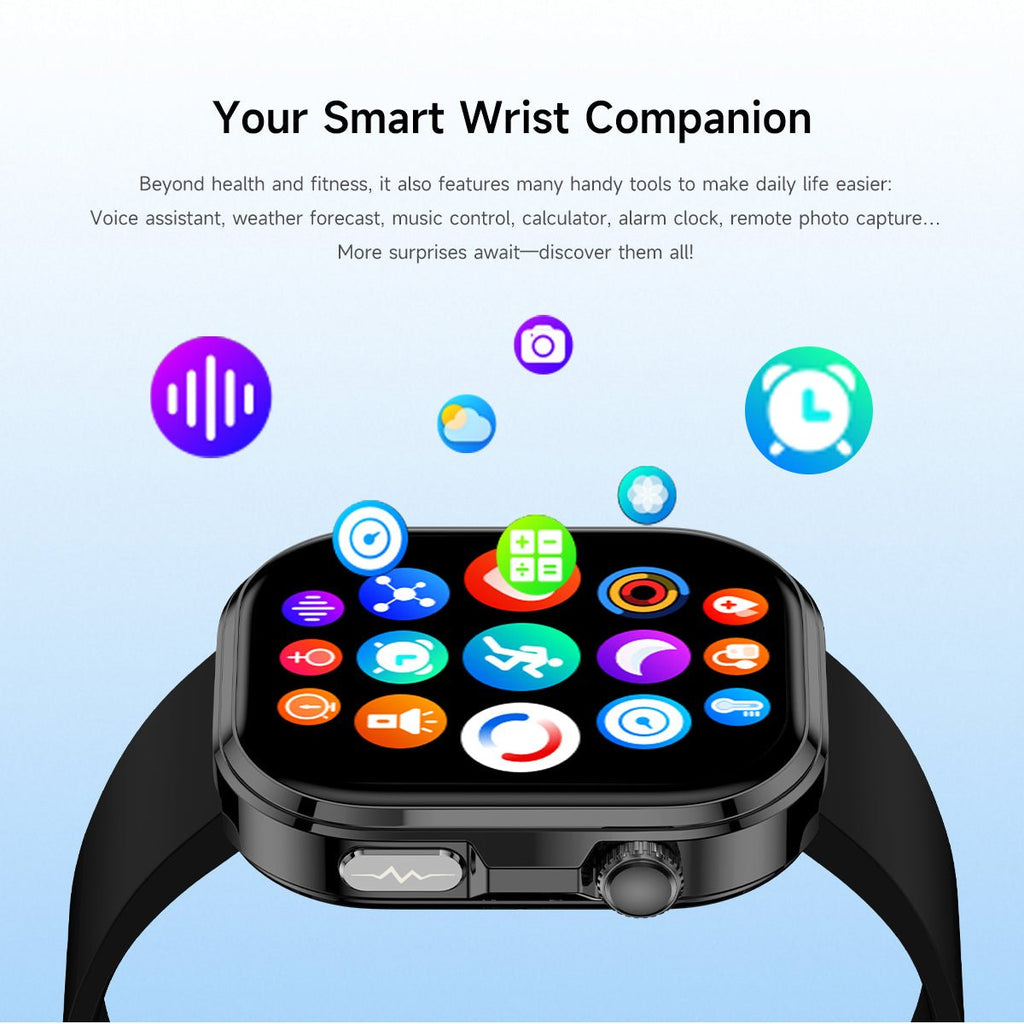 Bluetooth Outdoor Sports Watch with Heart Rate, Sleep, Blood Pressure Monitoring - Fatouaw watch