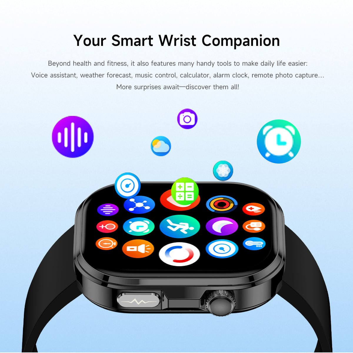 Bluetooth Outdoor Sports Watch with Heart Rate, Sleep, Blood Pressure Monitoring - Fatouaw watch