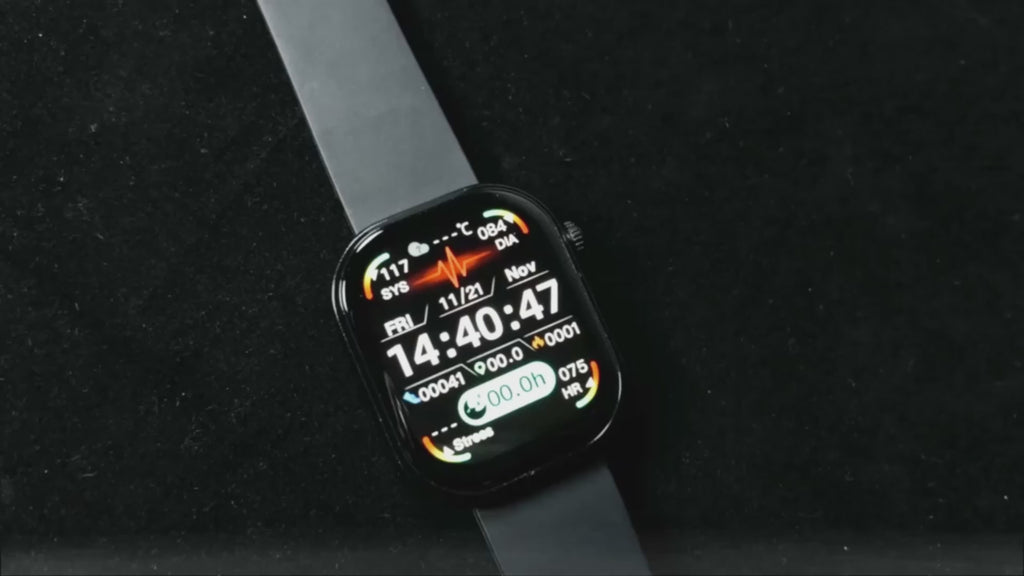 Bluetooth Outdoor Sports Watch with Heart Rate, Sleep, Blood Pressure Monitoring